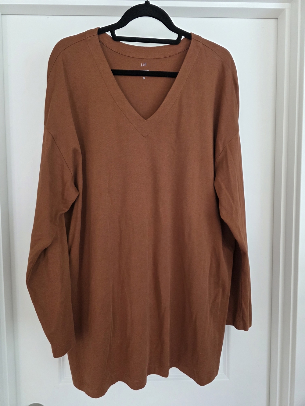 J.Jill Simply Supima V-Neck Tunic XL Tall Copper 100% Cotton
